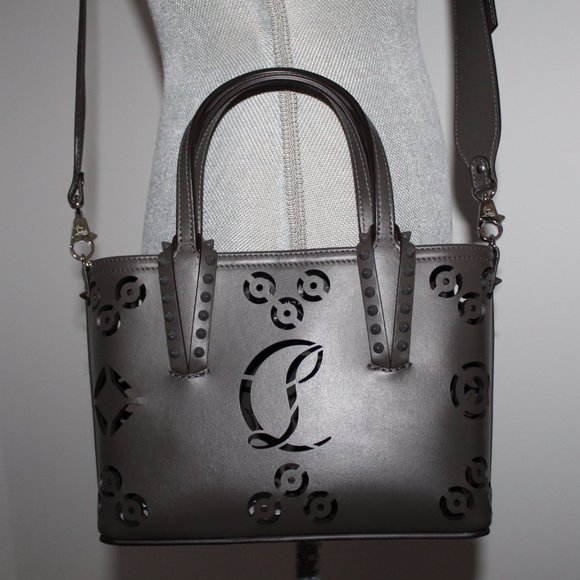 NWT CHRISTIAN LOUBOUTIN Cabata Crossbody Top Handle Perforated Logo Shoulder Bag - Picture 9 of 9